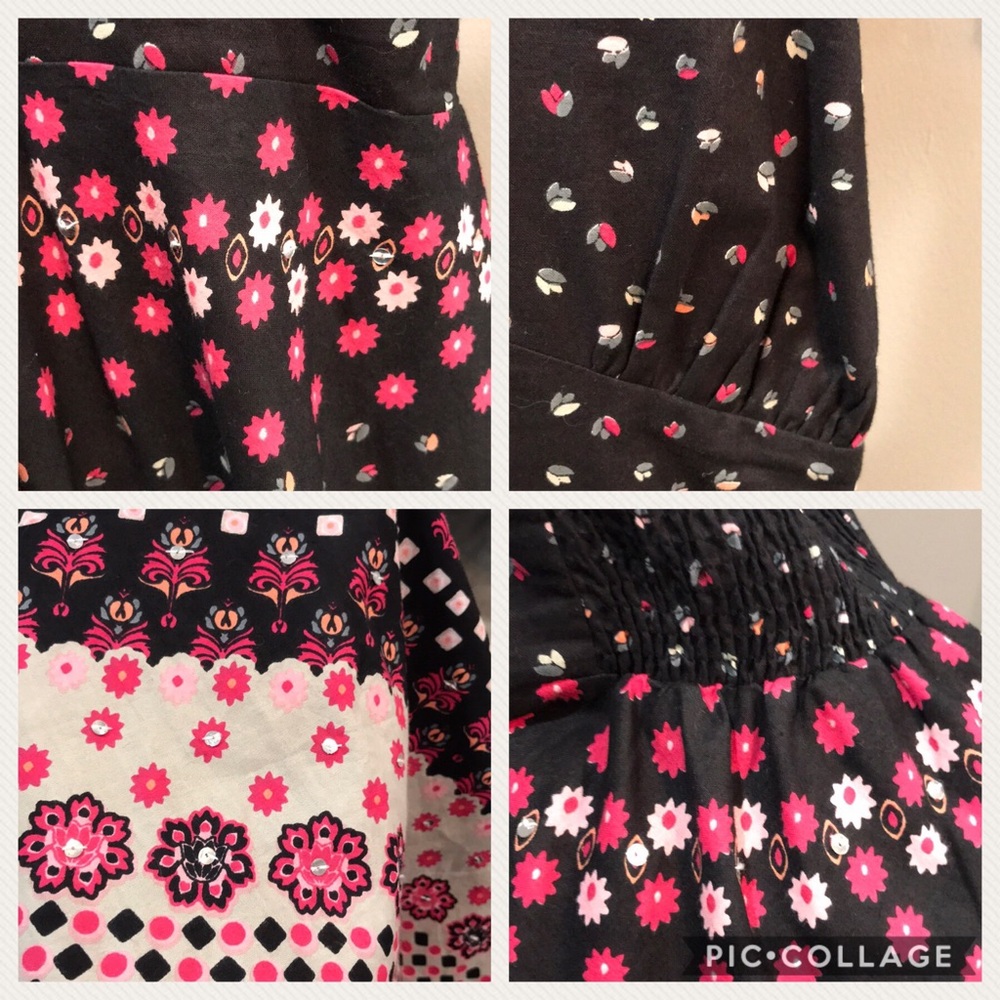 Embellished dress, pink dress. Floral dress size Small embellished flowers pink - Picture 4 of 11